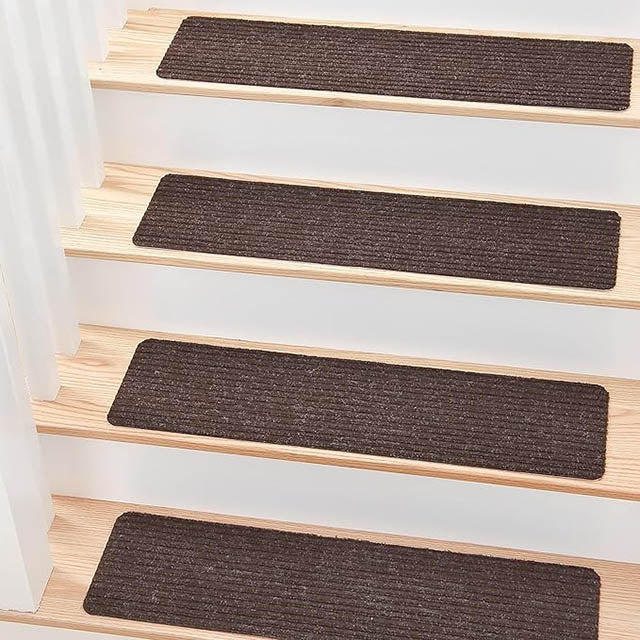 Tapis d'Escalier Antidérapants avec Adhésif - Lot de 15 pièces