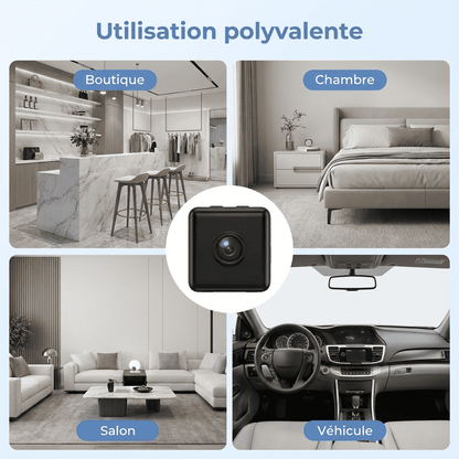 Mini Caméra de Sécurité WiFi sans fil 1080P Discrète & Connectée