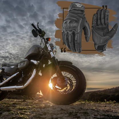 Gants de Motocross Vintage en Cuir