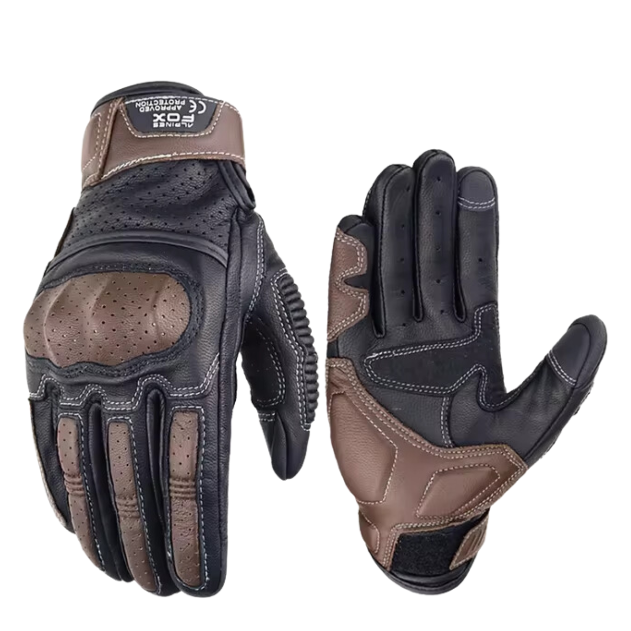 Gants de Motocross Vintage en Cuir