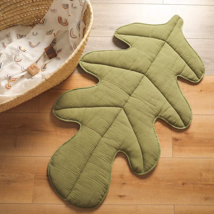 Tapis de sol en forme de feuille pour bébé