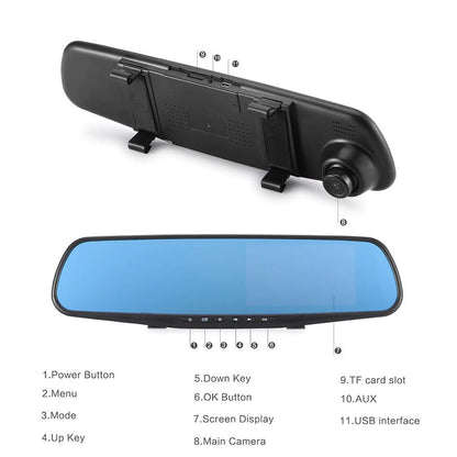 Caméra De Recul Reverse Cam Smart Mirror (1080P Hd)