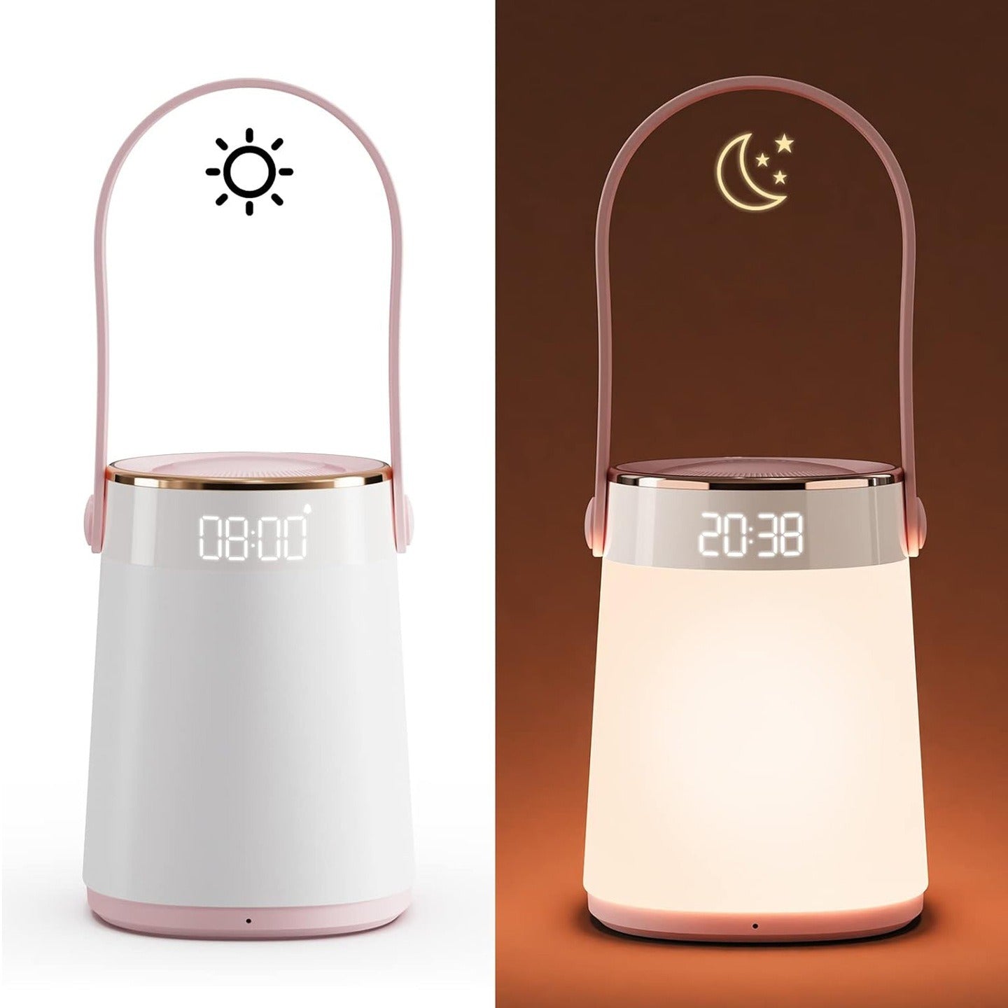 Veilleuse LED Rechargeable avec Télécommande pour Bébé - Affichage Heure et Température