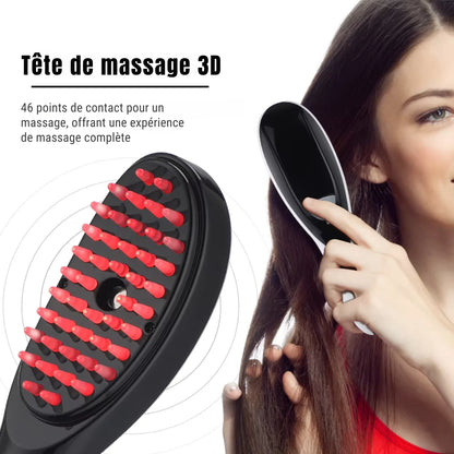 Peigne de Massage Capillaire 3-en-1 - Soin Intensif pour Cheveux Épais et Sains