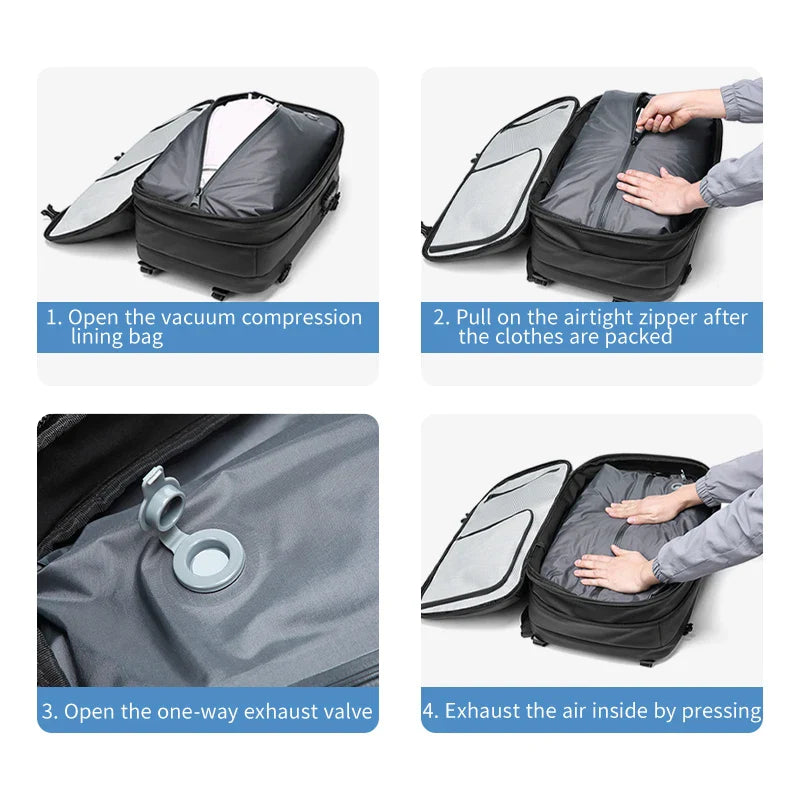 Sac à Dos Compression Sous Vide 17" - Grande Capacité, Imperméable