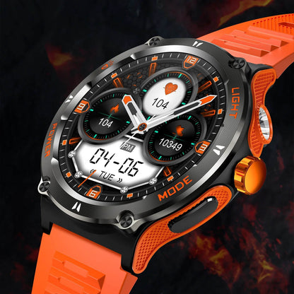 Montre Sport Connectée pour Homme avec Écran HD Torche LED et Boussole