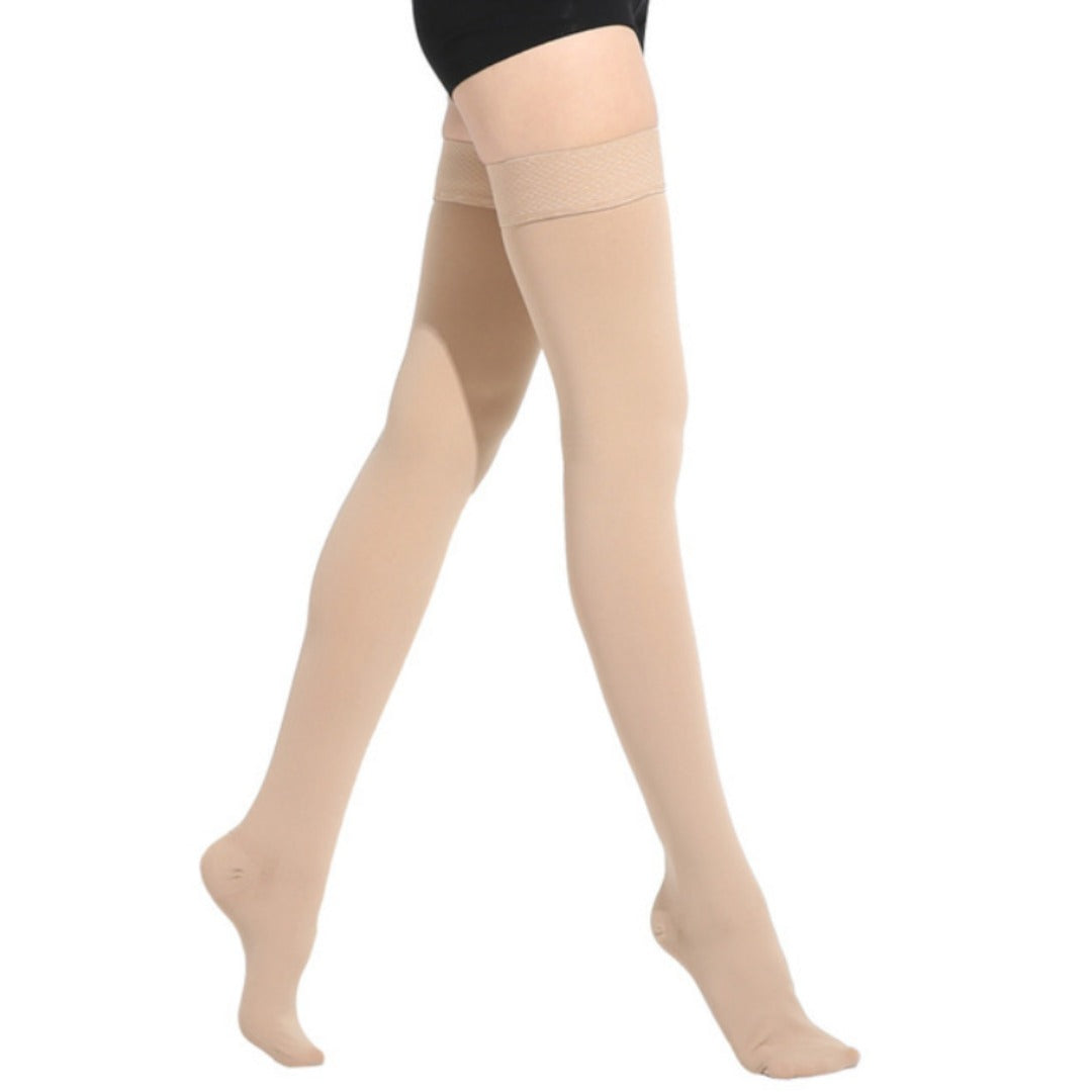 Bas de Contention Classe 2 (23-32 mmHg) - Anti-Varices et Anti-Gonflements avec Bande Autofixante