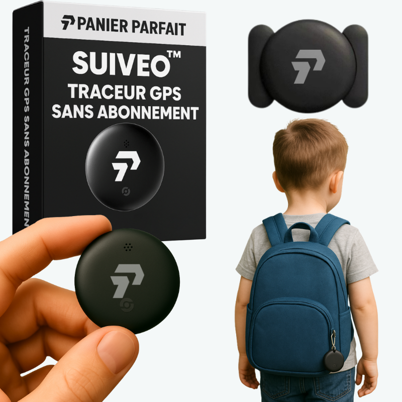 Suiveo™ – Traceur GPS Enfant Sans Abonnement, Compatible Android & iOS