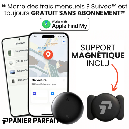 Suiveo™ – Traceur GPS Sans Abonnement, Compatible Android & iOS