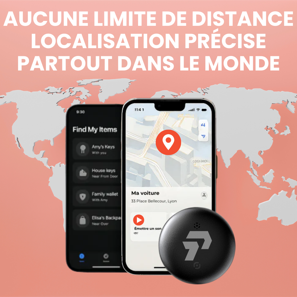Suiveo™ – Traceur GPS Sans Abonnement, Compatible Android & iOS