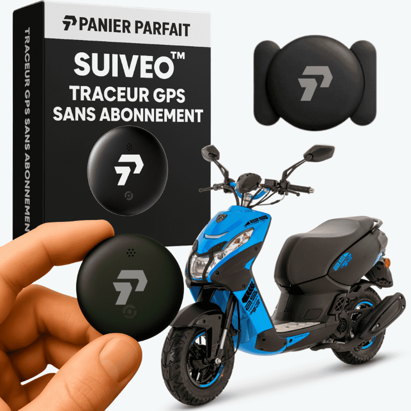Suiveo™ – Traceur GPS Scooter Sans Abonnement, Compatible Android & iOS