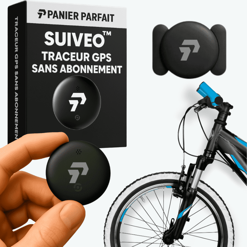 Suiveo™ – Traceur GPS Vélo Sans Abonnement, Compatible Android & iOS