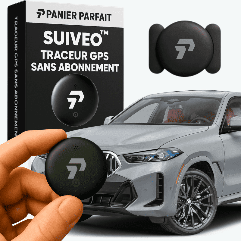 Suiveo™ – Traceur GPS Voiture Sans Abonnement, Compatible Android & iOS
