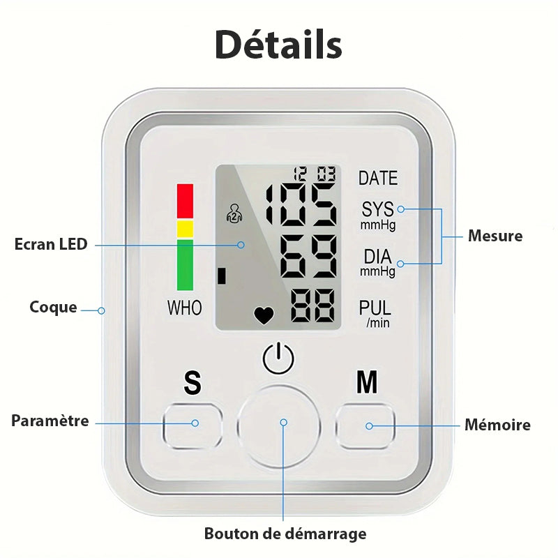 Tensiomètre pour le Bras avec Affichage Électronique