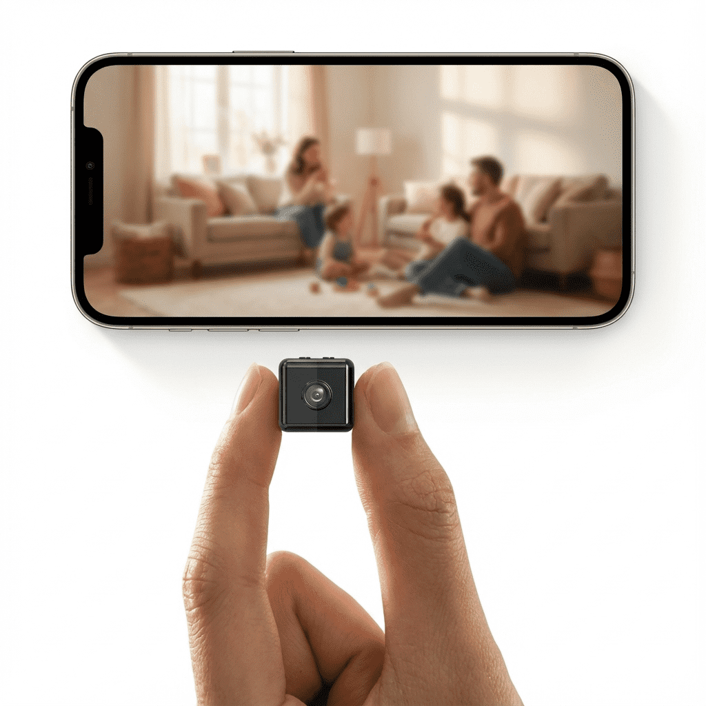 Mini Caméra de Sécurité WiFi sans fil 1080P Discrète & Connectée