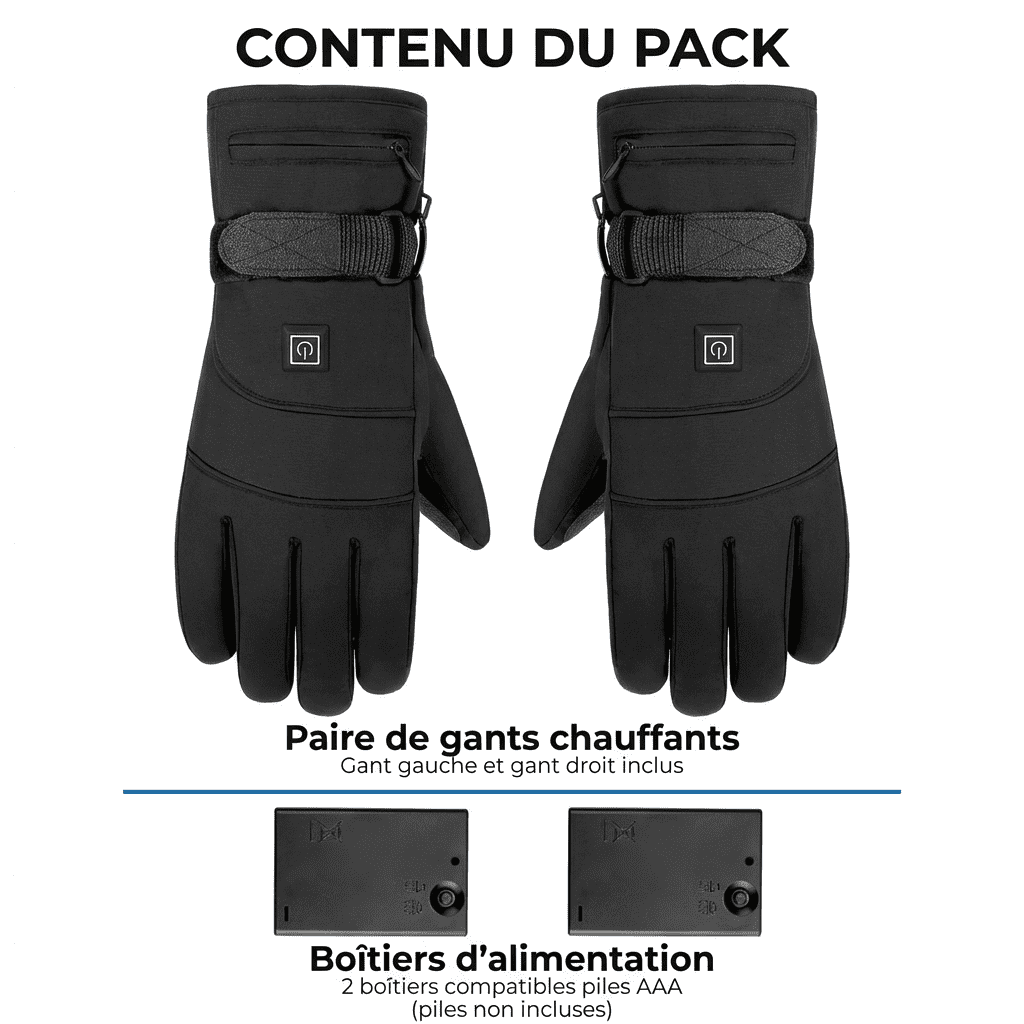 WarmTech - Gants Chauffants Rechargeables