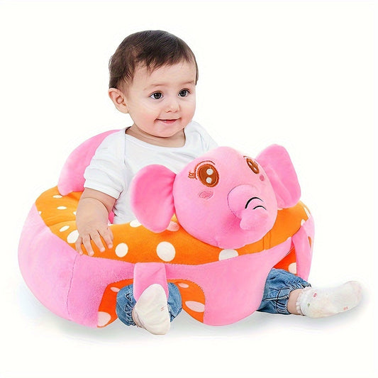 Fauteuil Élégant pour Jeunes Enfants en Peluche Éléphanteau - Siège Douillet et Educatif, Parfait comme Cadeau de Noël (Rose/Violet/Vert/Bleu)