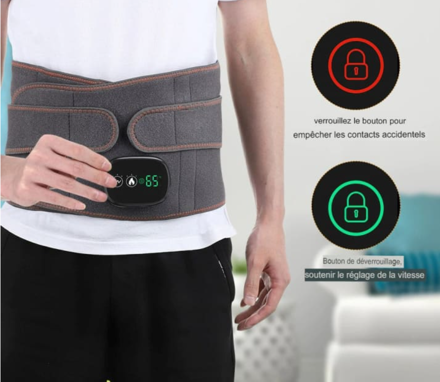 Ceinture Lombaire Chauffante et Massante Ceinture Chauffant Dos Panier Parfait