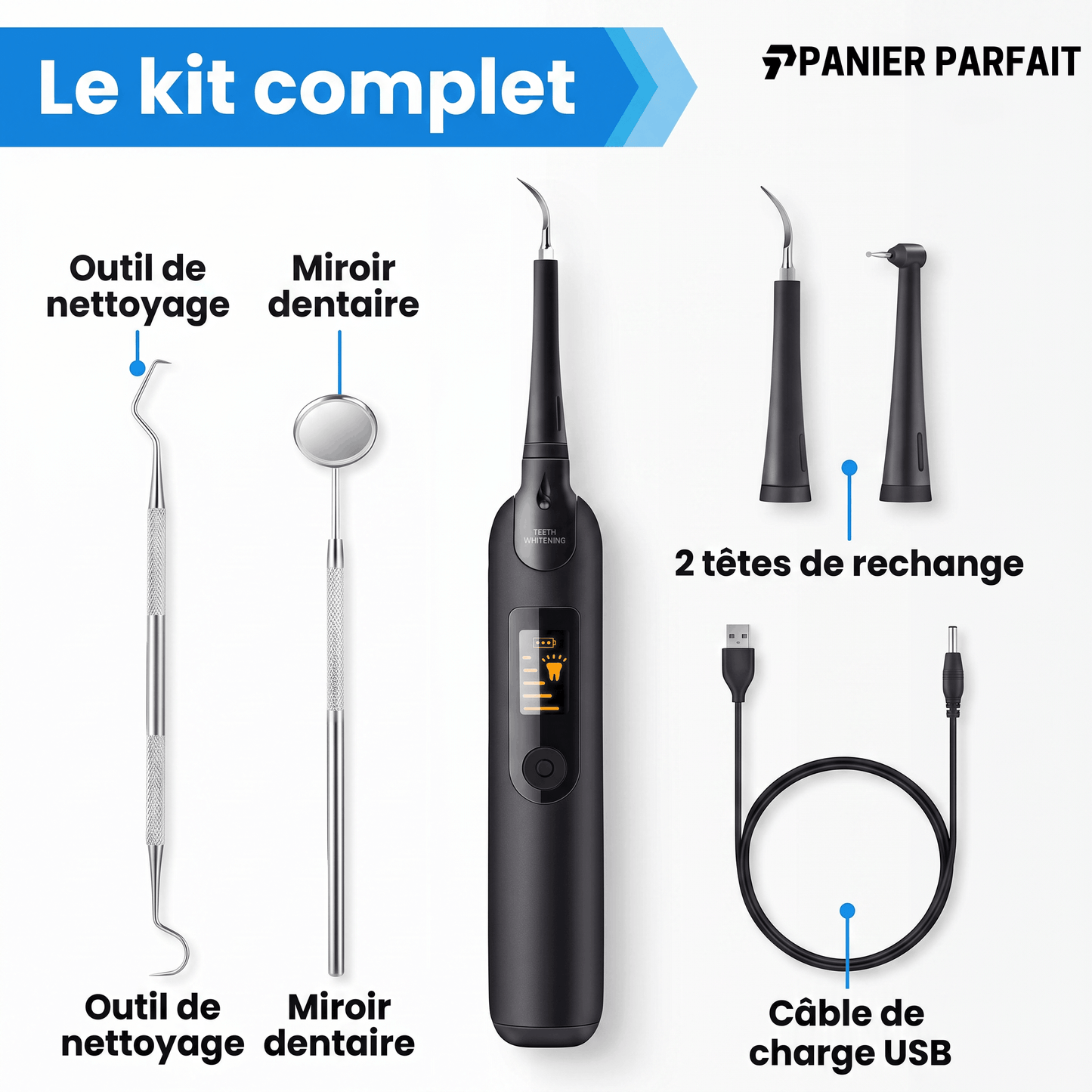 Détartreur Dentaire Professionnel Électrique - Blanchiment Dentaire