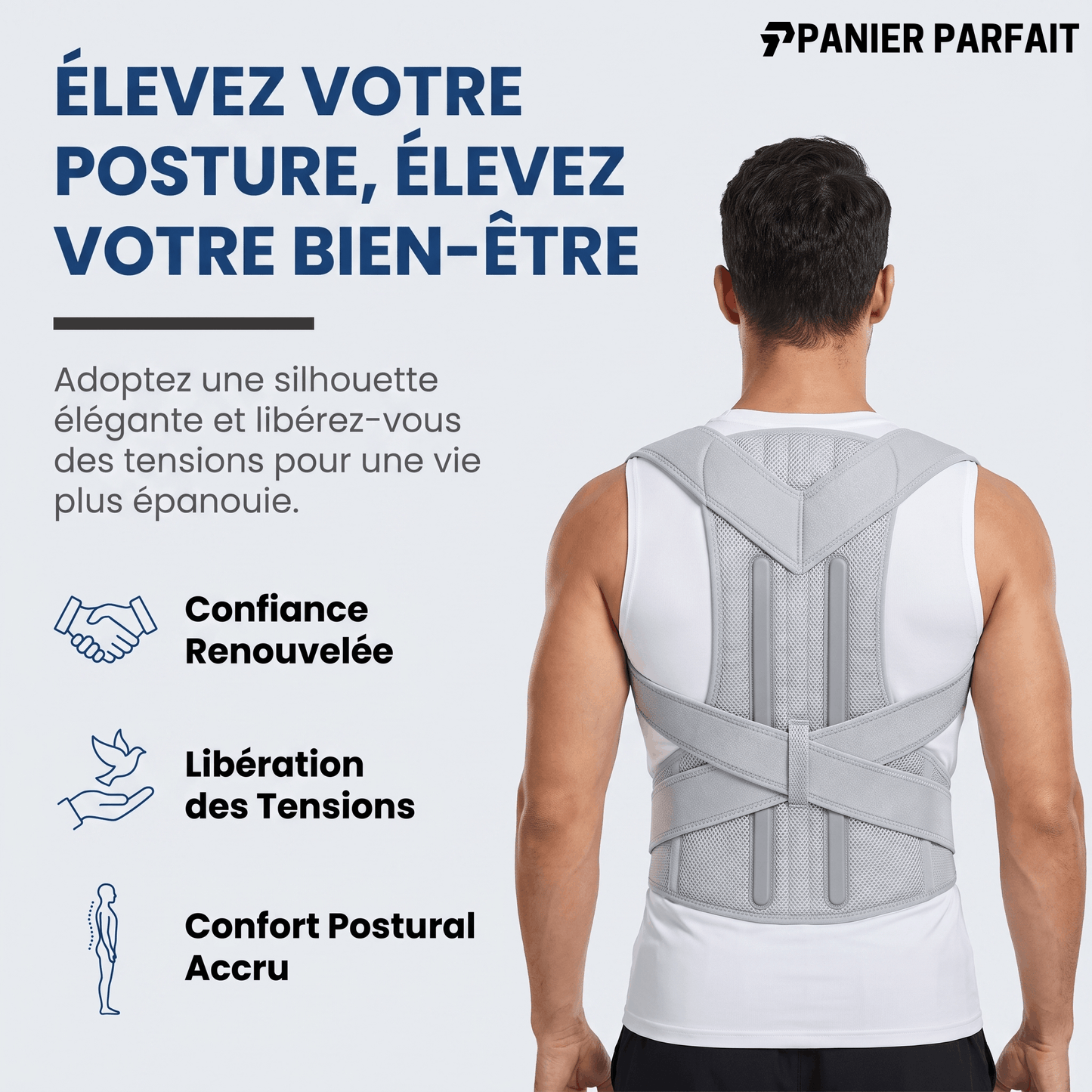 Correcteur de Posture avec Soutien Lombaire Intégré